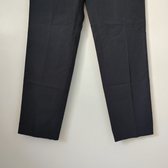 NWT Sandro Smart Cotton Linen Trousers Size US 34 EU 42 Navy Blue - Picture 8 of 15